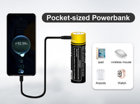 Batterie haute capacité 21700 Vapcell P2160B 6000mAh 10A Type-C Charge rapide PCB avec protection de l'anode Cellule Li-ion pour lampe torche