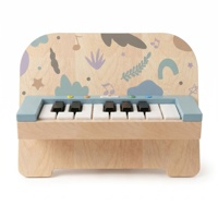Jouet de clavier de piano en bois avec 3 modes sonores captivants, fonction d'enregistrement et de répétition, pratique musicale, design portable au toucher doux