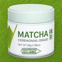 Poudre de thé vert matcha biologique instantanée de qualité cérémonielle (boîte de 1,05 oz, disponible en vrac)