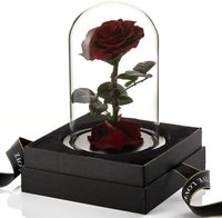 Shenniu — petit Prince, magnifique tige de Rose de la belle et la bête, dôme en verre, fleurs conservées