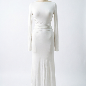 Abito a Maniche Lunghe per Donna, Nuovo Stile Autunno-Inverno, Sensuale con Design che Valorizza la Vita, Elegante e Sofisticato - Product Image 2