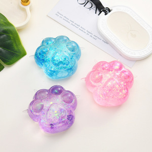 Colorful Cat Paw <b>Squishy</b> Toy with Maltose Filled Bubbles for Kids Age 5 to 7 Unisex Plastic Stress Relief Fidget Toy - Product Image 6