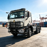Traktor Kontainer HOWO NX 6x4 Bekas 10 Roda LHD Emisi Euro2 371-420hp Kapasitas Muatan 31-40T untuk Transportasi Pelabuhan