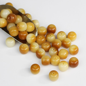 Perles de racine de Bodhi en vrac, 10 mm, polies, en forme de baguette de tambour, pour la fabrication de bracelets DIY - Product Image 2