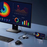 SAMZHE 4K Typ-C Erweiterungsdock mit USB 2.0, USB 3.0, PD100W für iPhone & Laptop (Aluminiumlegierung, 3 Anschlüsse, auf Lager)