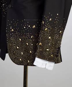 Chaqueta brillante personalizada a medida, trajes <span class=keywords><strong>de</strong></span> hombre, traje para hombre, boda, matrimonio, masculino, <span class=keywords><strong>Terno</strong></span>, <span class=keywords><strong>tres</strong></span> <span class=keywords><strong>piezas</strong></span>, esmoquin, novio, graduación, traje <span class=keywords><strong>de</strong></span> hombre - Product Image 4