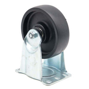 Roulettes pivotantes robustes de 5 pouces, cadre en acier inoxydable, roue en PU nylon avec frein à pédale, glissement silencieux et fluide pour la logistique - Product Image 4