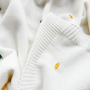 Produits personnalisés <span class=keywords><strong>Bebe</strong></span> Couverture douce pour bébé nouveau-né Couverture en coton douillette à pois tricotée - Product Image 3