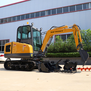 Frete Grátis 2000kg 2t Home Mini Escavadeira Trackdigger Pequena com Braçadeira Hidráulica Polegar - Product Image 3