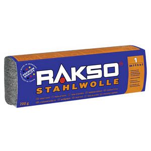 Laine d'acier Rakso taille 1, 200 g, qualité moyenne, pour le nettoyage et le polissage - Product Image 2