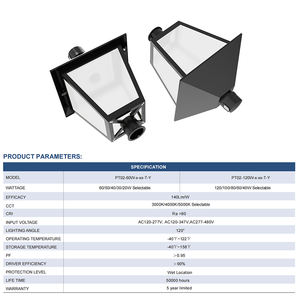 Nueva Lámpara de Poste LED para Exteriores de Aluminio de 60W 120W 5000K, 3CCT Ajustable - Product Image 5