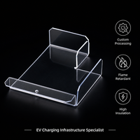 Plaque en polycarbonate sur mesure, traitement par pliage à froid, transparente, en forme de L, protection PC, déflecteur de blindage pour armoire électrique industrielle