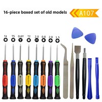 Kit d'outils de démontage multifonctionnel 16-en-1 pour téléphones portables en plastique, tournevis de précision, levier de démontage, pinces