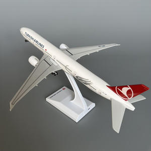 Comando vocale/Touch/vibrazione LED lampeggiante 30cm Diecast giocattoli per bambini in resina B777 aerei delle compagnie aeree turche con luci e ingranaggi a LED - Product Image 1