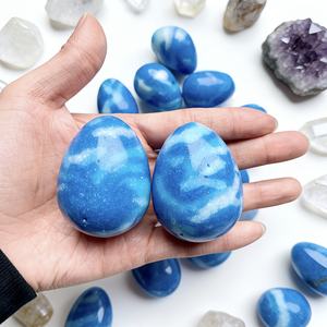 Vente en gros de pierres d'énergie en cristal d'œuf de Larimar artificiel poli de haute qualité, tendance mode, idéal pour offrir, emballage sécurisé, Crystalhola - Product Image 4