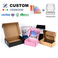 Flexographie personnalisée réutilisable Boîte postale ondulée kraft Boîte postale d'expédition en carton avec intercalaires