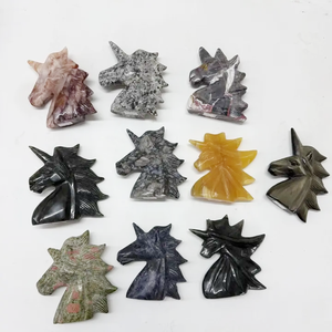 Scultura di Unicorno in Pietre Miste di Alta Qualità, Ornamento Artigianale per Energia Positiva e Guarigione, Decorazione per Camera da Letto, Regalo - Product Image 3