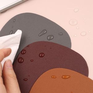 Fashionable Pu Leather Waterproof Cup Pad Irregular <b>Drinks</b> <b>Coasters</b> for Coffee Table Housewarming Gifts - Product Image 5