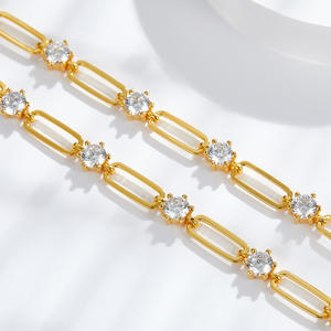 Pulseras de tenis y collares de moissanita de estilo clásico, de cadena fina, de moda, venta al por mayor de fábrica, que pasan la prueba del probador. - Product Image 3