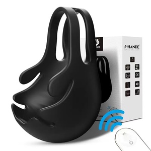 Massaggiatore Vibrante per Pene, Anello di Castità Maschile, Giocattoli Sessuali per Uomini, Vibratore per <span class=keywords><strong>Testicoli</strong></span> con Telecomando Wireless, Masturbatore Maschile - Product Image 1