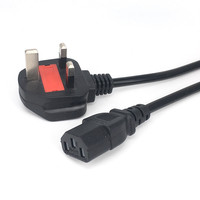 UKCA-Zertifiziertes Britisches Netzkabel 0,75-2,5mm² 3-adrig mit Stecker |   PVC-Kupferdraht 3-25FT |   230V für den Heim- und Bürogebrauch