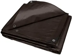 Lona impermeable de polietileno para exteriores, cubierta protectora para muebles de jardín, color marrón y plateado, de alta calidad