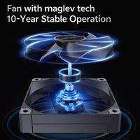 SNOWMAN Nouveau Design Noir 8 Heat Piple CPU Air-cooler Fan avec Maglev Tech Top Cover Smart Digital Display Support AMD LG 1700
