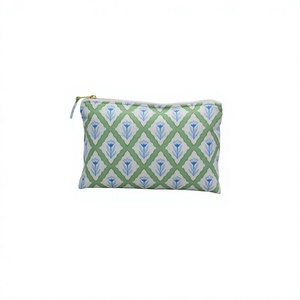 Las mejores bolsas cosméticas de lino con cremallera de gran capacidad para mujer, bolsa de almacenamiento de viaje a la moda con logotipo personalizado-OEM y ODM proporcionados - Product Image 5