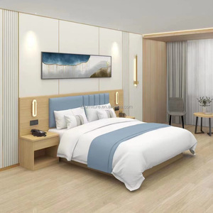 ชุดเฟอร์นิเจอร์ห้องนอนโรงแรมพร้อมโครงเตียงไม้ MDF ที่ปรับแต่งได้ ที่นอน และชุดเครื่องนอน สำหรับโรงแรมและรีสอร์ทระดับ 3 ดาว ซื้อจำนวนมาก - Product Image 2