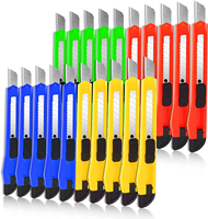 Cutter à logo personnalisé, lot en vrac, couteau utilitaire rétractable, cadeau promotionnel économique, couteau à lame cassable multicolore pour offrir en promotion