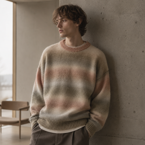 Quiet Luxury Mens Mock Neck Sweater Vintage <strong>Slouchy</strong> Wool Blend Pullover Minimalist Winter Basic Knit <strong>Jumper</strong> Apparel <strong>Jumper</strong> Top - Product Image 2