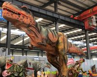 Modèle de dinosaure T-Rex animatronique personnalisé de 13 m en silicone et acier pour centre commercial, parc public, aire de jeux et maison