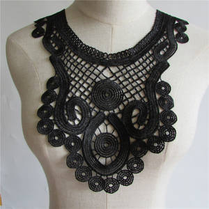 Cuello de escote de encaje hueco para mujer, Tops desmontables, bordado de tela, cuello falso, accesorios de ropa de costura Floral de encaje DIY - Product Image 1