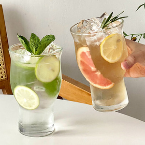 400ml Retro miệng rộng trong suốt thực phẩm an toàn tái sử dụng cốc cà phê thủy tinh cho trái cây trà đá mỹ cà phê Soda & nước lấp lánh - Product Image 2