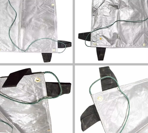 Lona Impermeable Multiusos Industrial Gris de Alta Resistencia con Recubrimiento de HDPE y Protección UV de 120 g/m², Marca Blue Ocean - Product Image 4