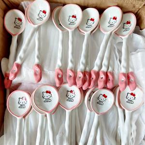 Cuchara pequeña de cerámica de estilo japonés con mango largo, sopa para el hogar, postre, café, helado, cucharas, <span class=keywords><strong>cucharadita</strong></span> - Product Image 4