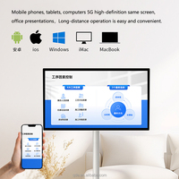 Televisor Inteligente QDE con Pantalla LED, Transmisión en Vivo, Android, Soporte Móvil con Pantalla Táctil y Cámara, de Pie