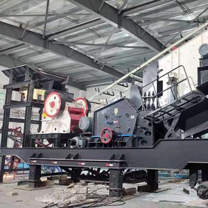 เครื่องบดกรามตีนตะขาบเคลื่อนที่ขนาดเล็กส่งตรงจากโรงงานพร้อมกับมอเตอร์เกียร์เครื่องยนต์ PLC-Key - Product Image 1