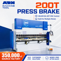 Prensa Plegadora Hidráulica CNC ADH de 200T y 3200mm para Doblado de Láminas Metálicas y Conformado de Placas de Acero