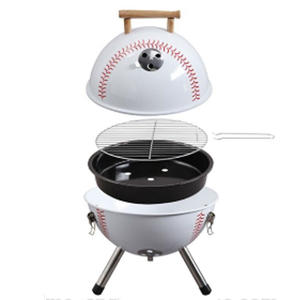 Griglia a Carbone Rotonda a Forma di Pallone da Calcio da 12 Pollici <span class=keywords><strong>per</strong></span> Barbecue e Affumicatura - Product Image 2