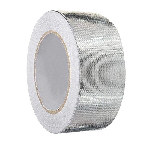 Silver Acrylic Aluminum Foil Fiberglass Single Sided Tape Fireproof Heat Resistant Water Activated Self-Adhesive High