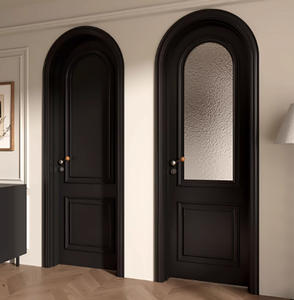<span class=keywords><strong>Puertas</strong></span> Interiores Personalizables Blancas y Negras con Panel <span class=keywords><strong>de</strong></span> Vidrio y Marco <span class=keywords><strong>de</strong></span> Madera Acabado - Product Image 1