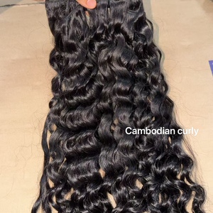 Extensions de cheveux humains bruts en gros, bouclés indiens, boucles caribéennes, cuticules entièrement alignées, sans nœuds, sans perte, 100 % cheveux humains - Product Image 5