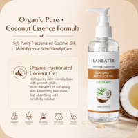 Huile Corporelle et Capillaire Bio Pure à l'Essence de Noix de Coco en Gros, Formule Enrichie en Vitamine C et Huile de Jojoba, Huile de Massage Éclaircissante et Blanchissante pour Spa