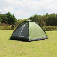 Tenda Camping Anti Air PU2000mm untuk Backpacking Hiking Perjalanan Keluarga 170T Poliester Berlapis Perak Pemasangan Manual Piknik ODM Cabin