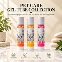 Tube d'emballage personnalisé en aluminium et plastique pour suppléments pour animaux de compagnie, avec bouchon à vis et finition UV, 12,7-35 mm