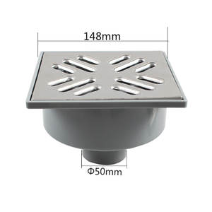 WaiiHO 032 - Rejilla de Drenaje Cuadrada Moderna de Acero Inoxidable 304, Pulida y Electrochapada, para Baño y Cocina - Product Image 4