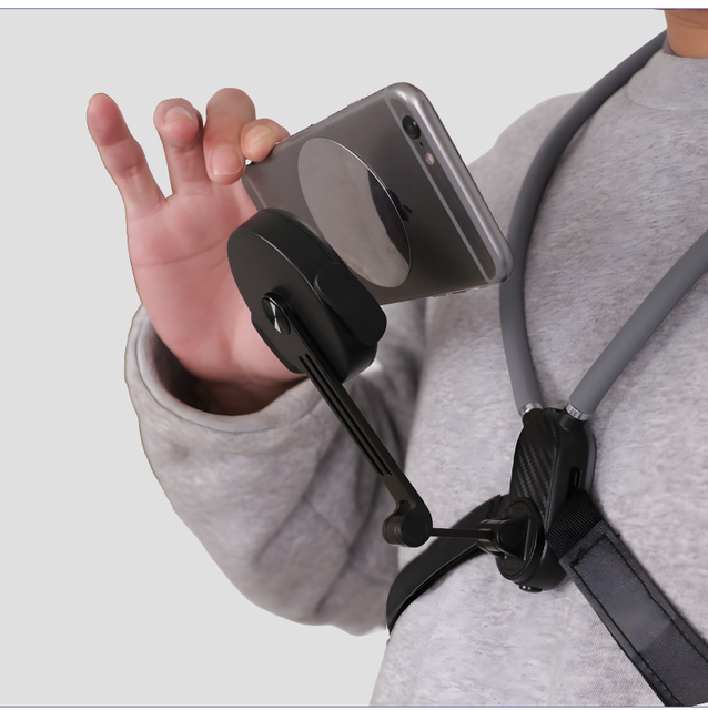 KALIOU New Arrival Hands-free Lazy Magnetic Neck Mount Phone Holder for Smart Phone Action Camera Vlog Shooting Accessories