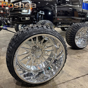 Rines de Aleación Forjados con Acabado Cromado Pulido, Tipo Deep Dish, 20x10 20x12 22x14 24x10 26x12, <span class=keywords><strong>para</strong></span> Camionetas Ford F150 F250 F350 Silverado - Product Image 4