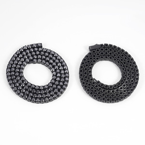<span class=keywords><strong>Bracciale</strong></span> Tennis Personalizzato di Alta Gioielleria con Moissanite Nera VVS da 4mm 5mm in <span class=keywords><strong>Acciaio</strong></span> Inossidabile - Product Image 6
